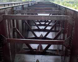 Freight car with channel bracing